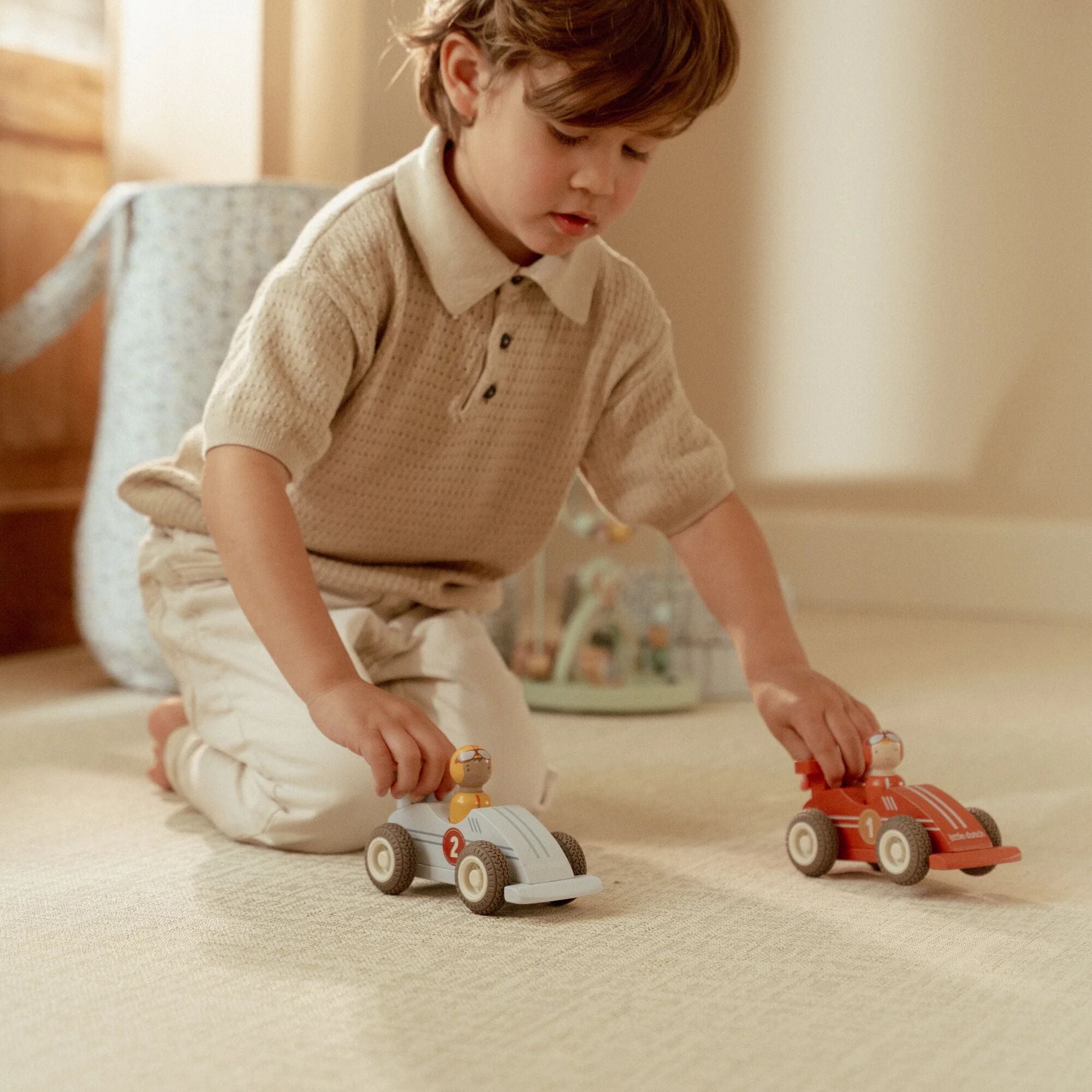 Wooden Pullback Race Cars