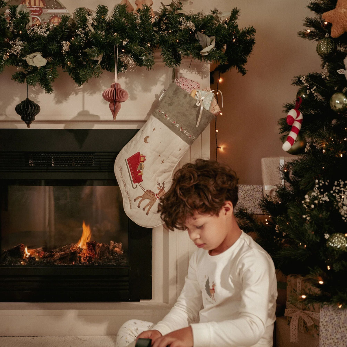 Little Dutch Christmas Stocking filled with gifts