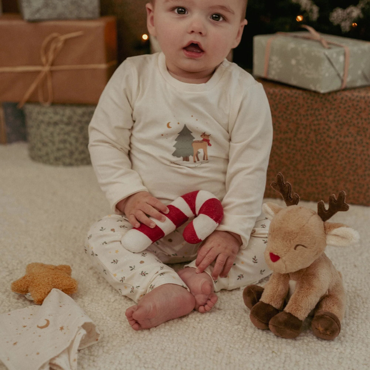 Little Dutch candy cane rattle from the Christmas newborn set