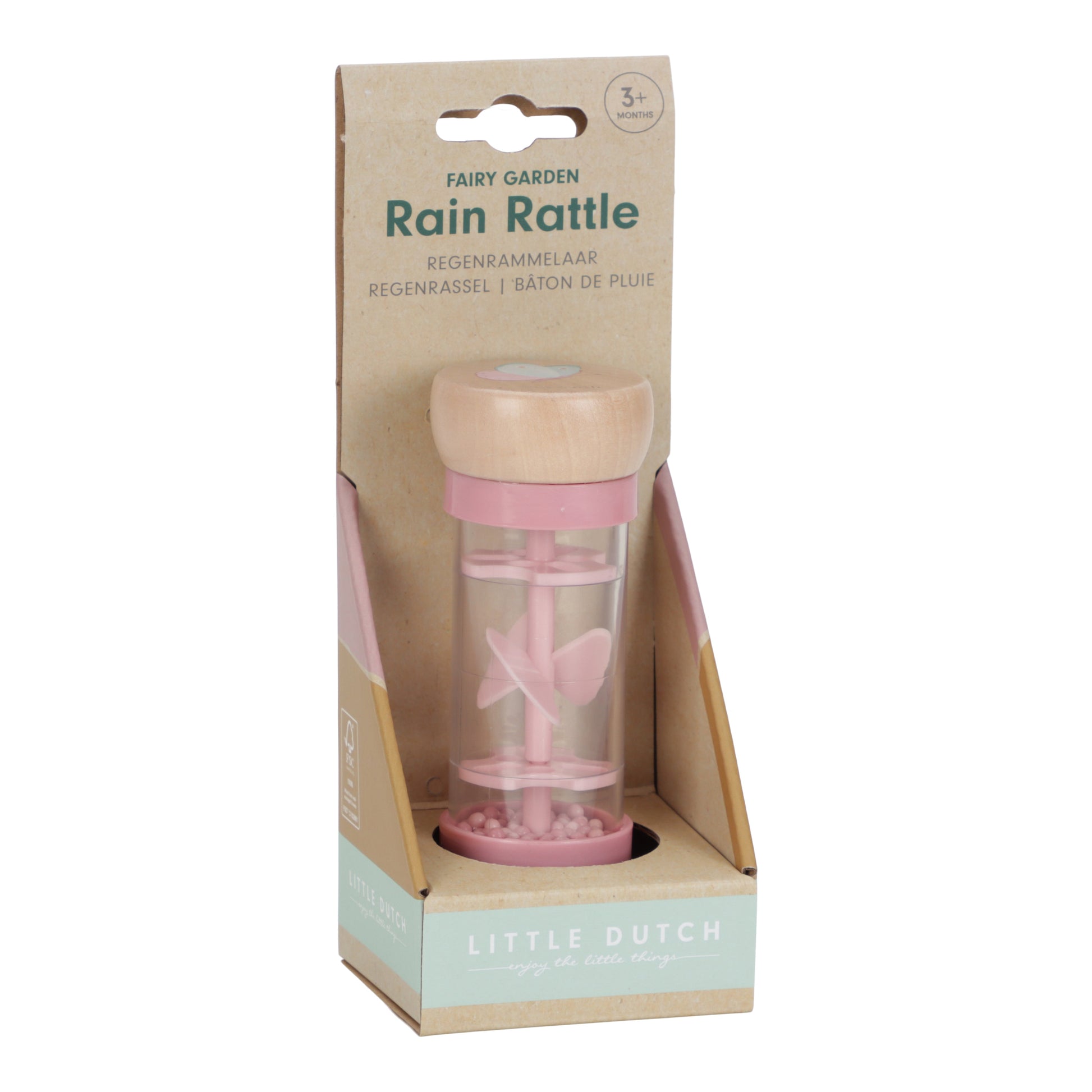 Wooden Rain Rattle - Fairy Garden