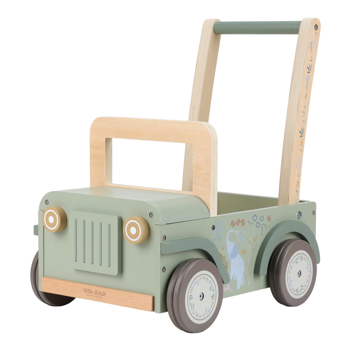 Little Dutch Safari Friends Wooden Push Safari Car