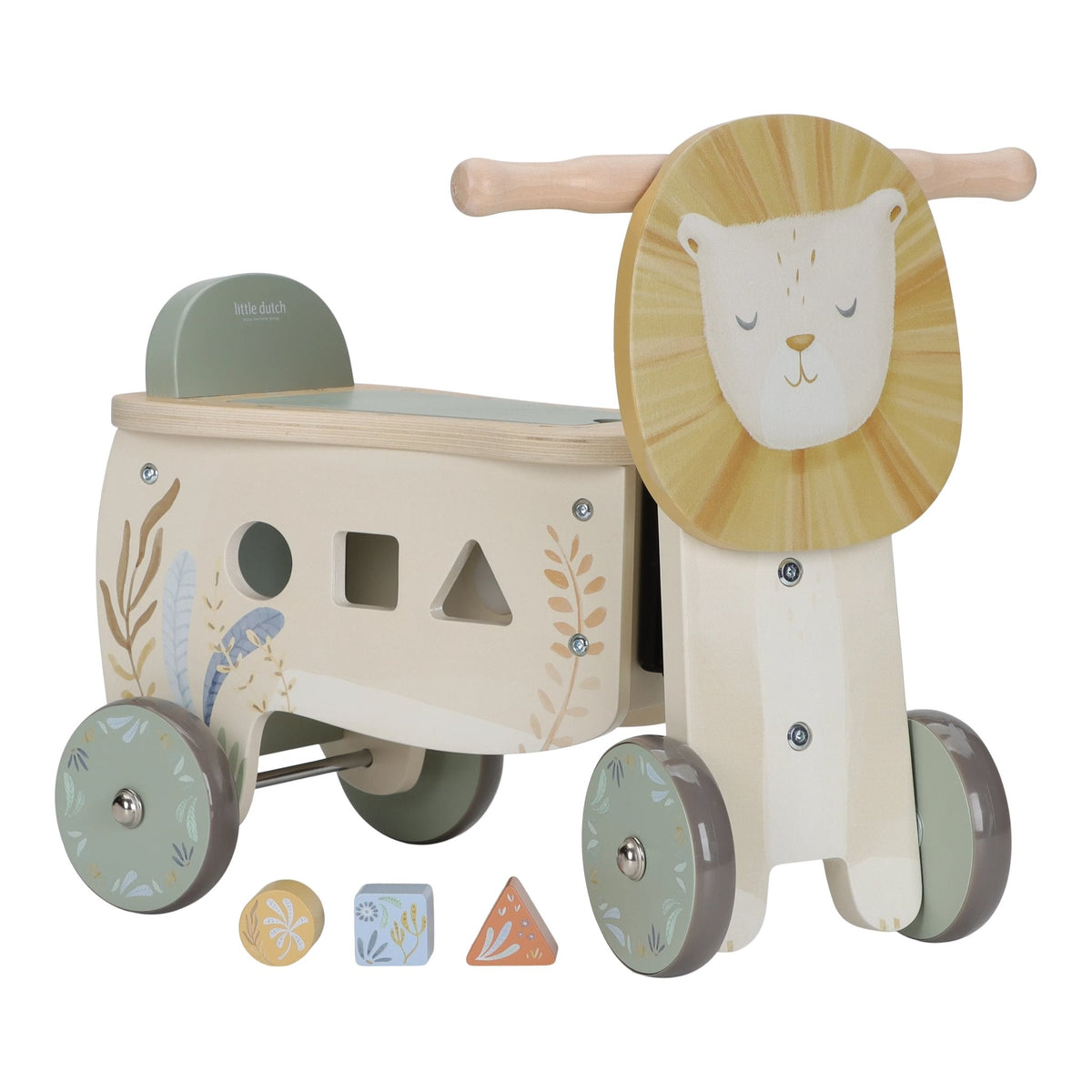 Little Dutch Safari Friends Wooden Ride-On Lion
