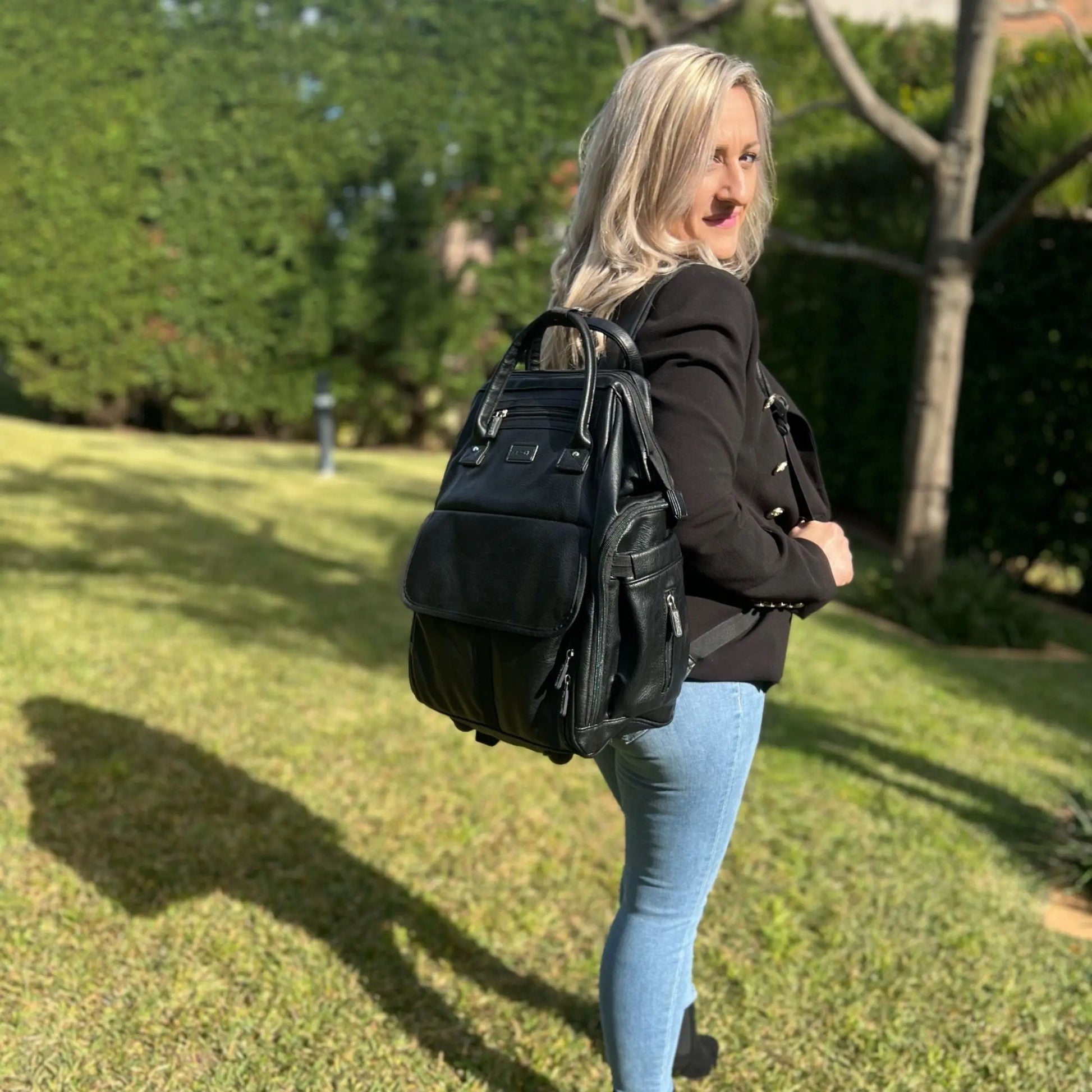 LaTASCHE Vogue Nappy Bag - Black Vegan Leather