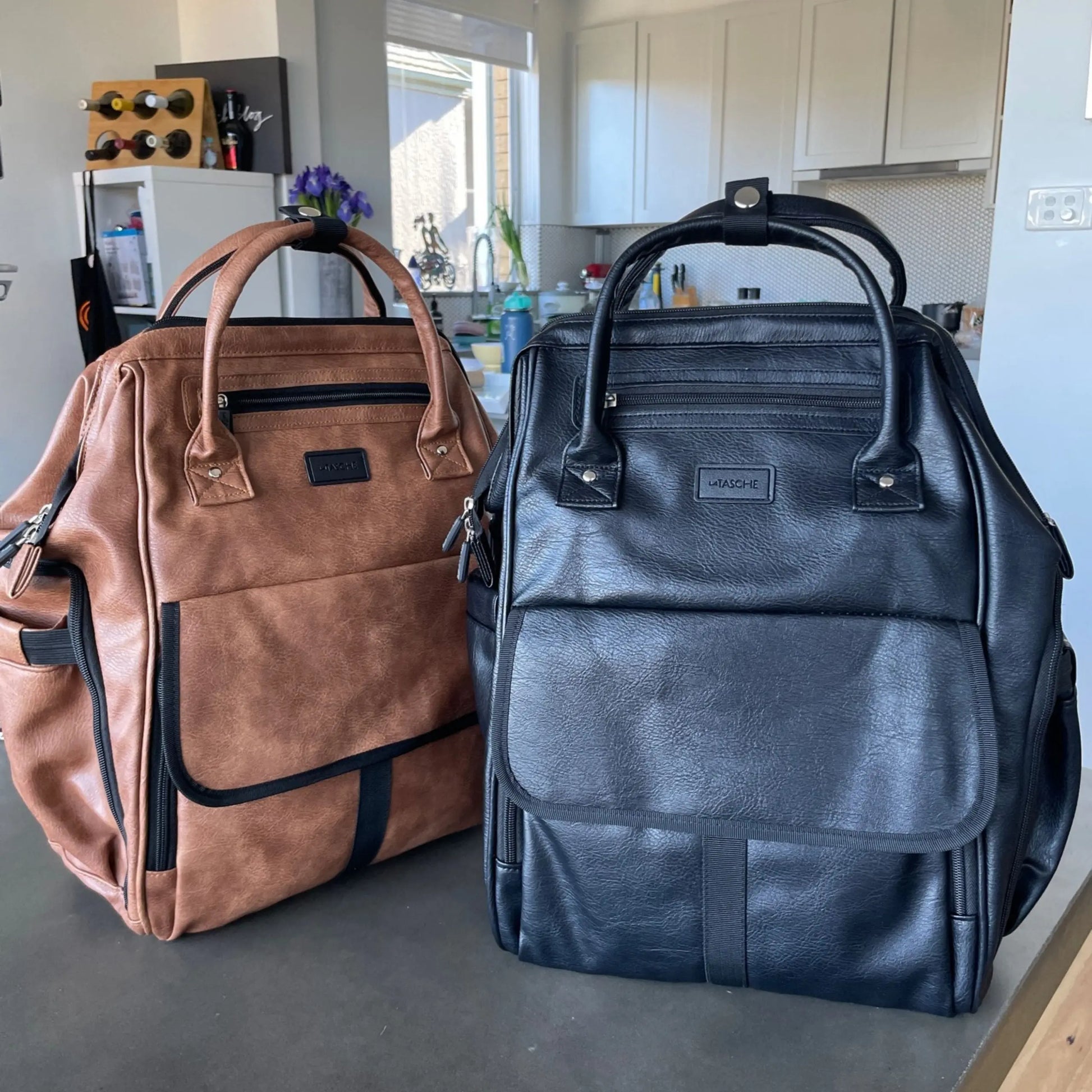 LaTASCHE Vogue Nappy Bag - Black Vegan Leather