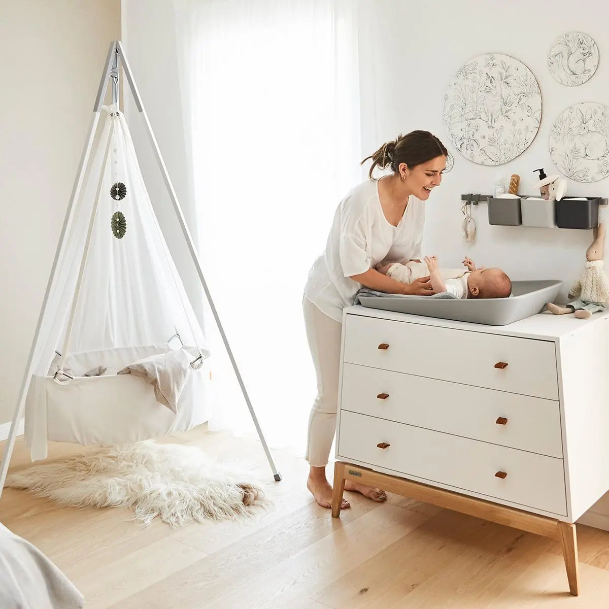 Leander Matty Change Mat - Pearl grey