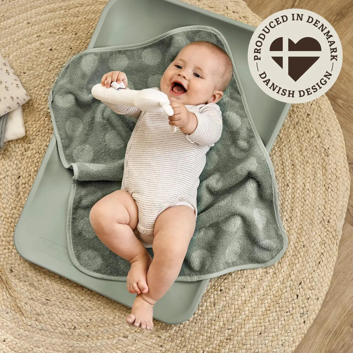 Leander Matty Change Mat - Sage green