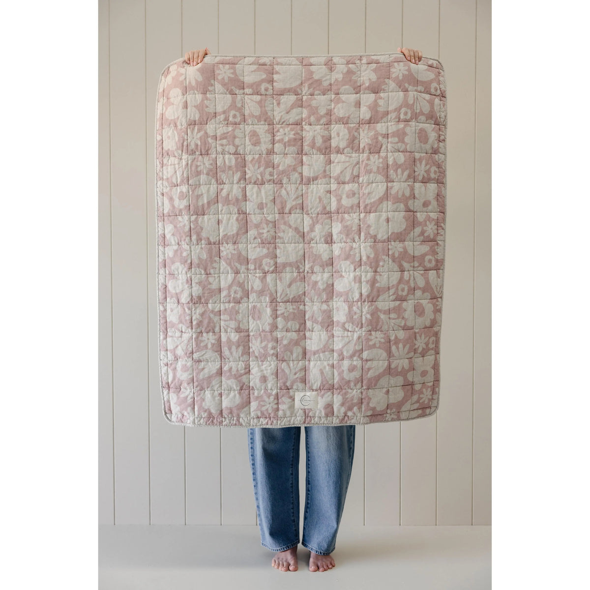 Linen Label Rectangle Toddler Blanket & Play Mat  