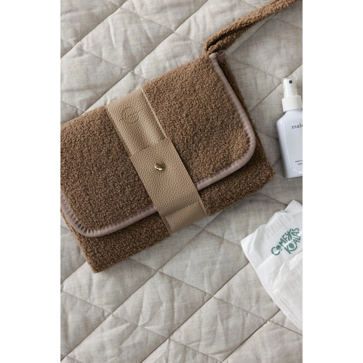 Linen Label Teddy Change Mat Wallet  