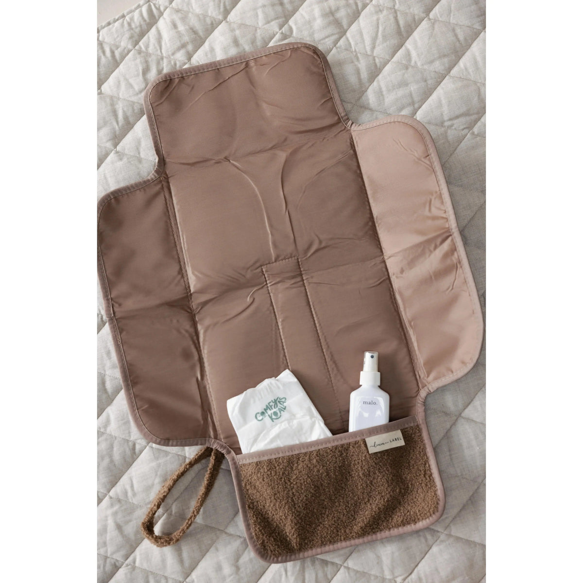 Linen Label Teddy Change Mat Wallet  