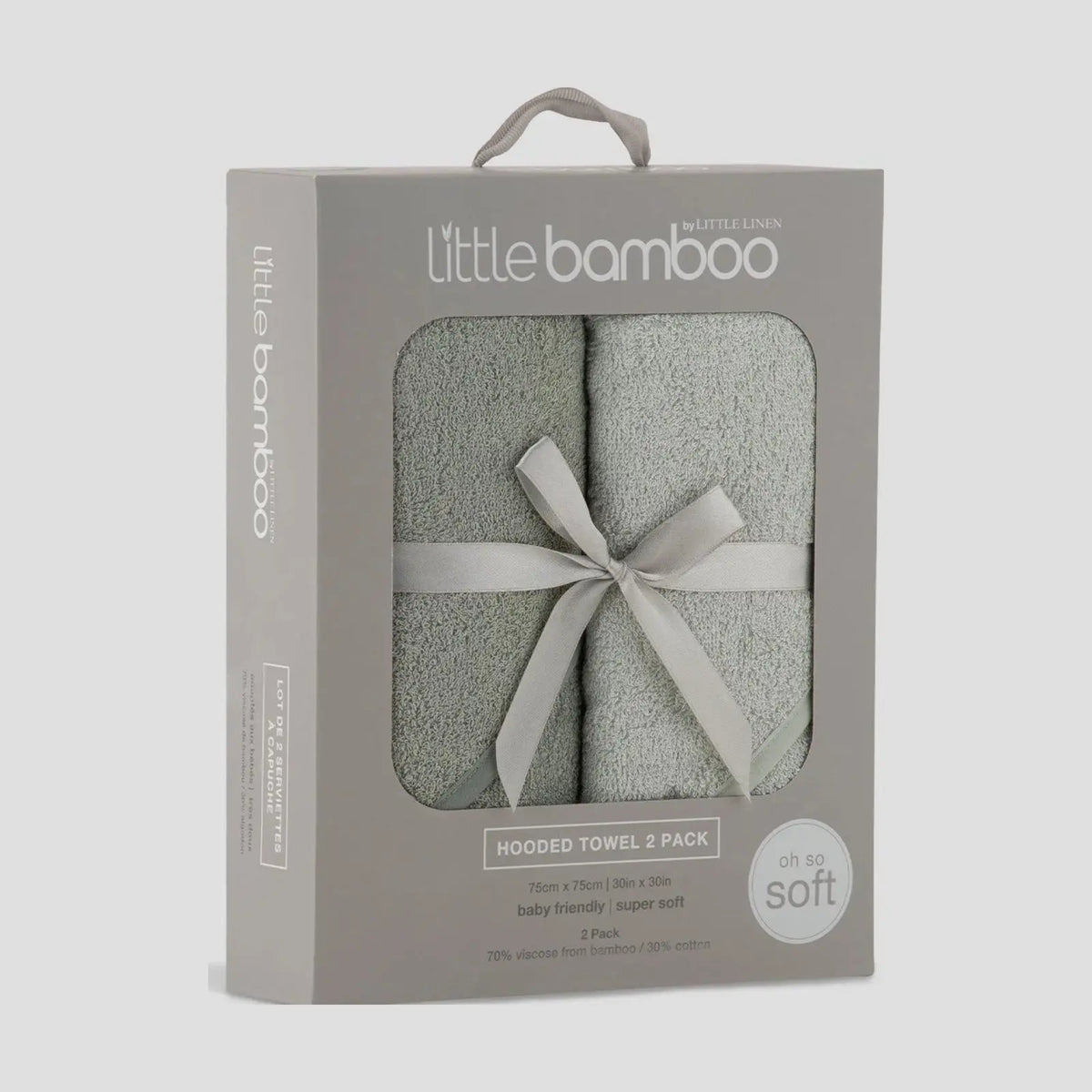 Turtle Bay bamboo hooded towel shown open