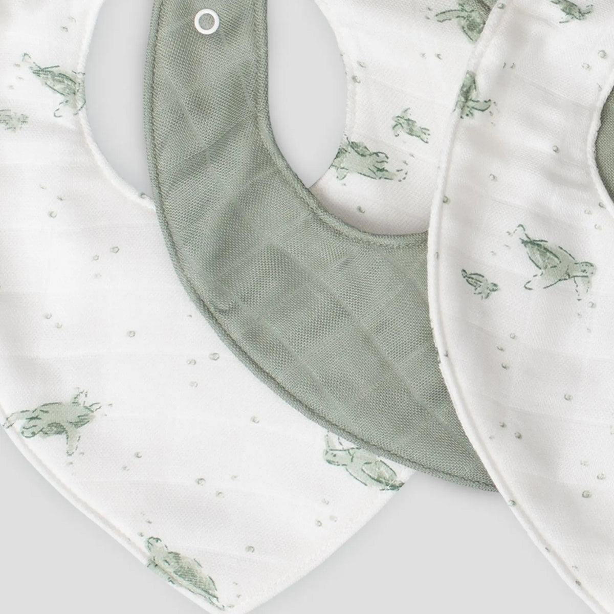 Little Bamboo bandana bib with two-snap adjustable closure