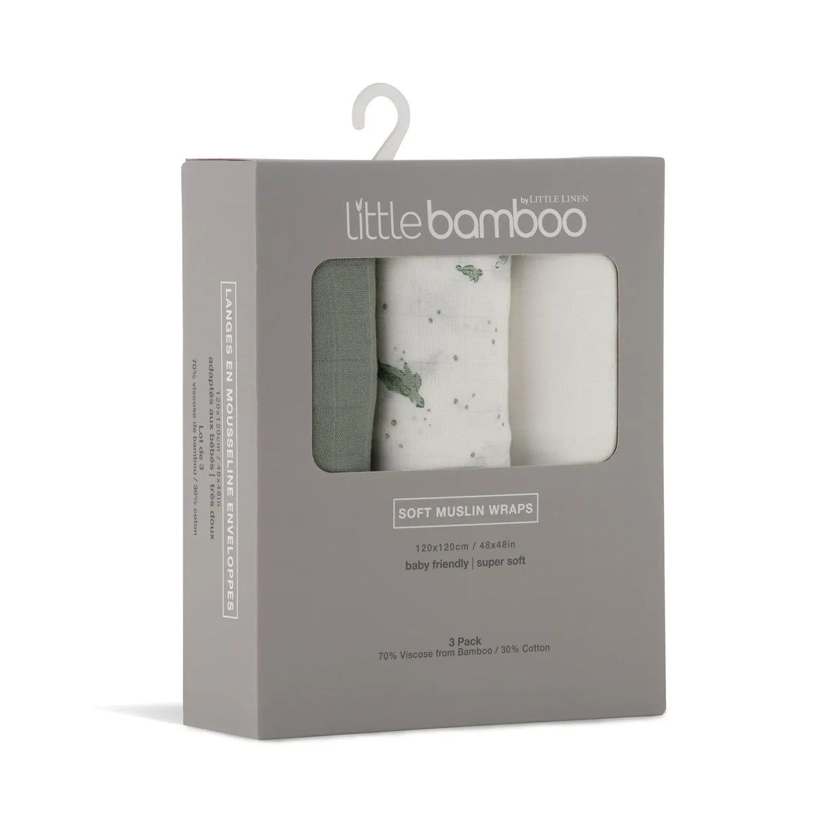 Turtle Bay bamboo muslin wraps folded