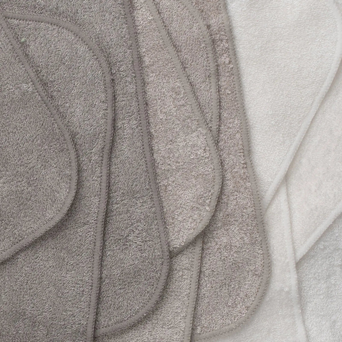 Close detail of the bamboo and cotton towelling weave