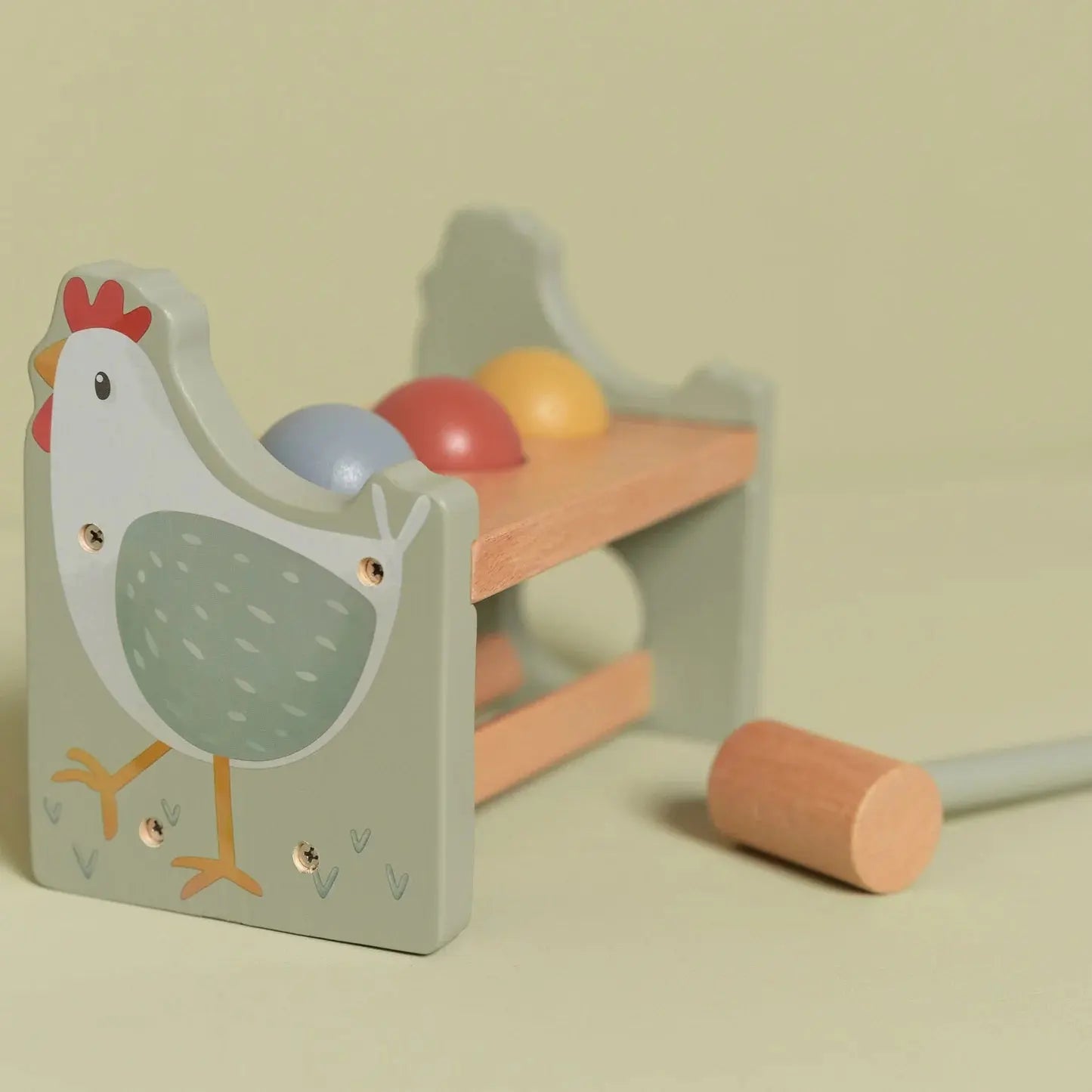 Little Dutch Little Farm Pounding Bench with Rolling Balls