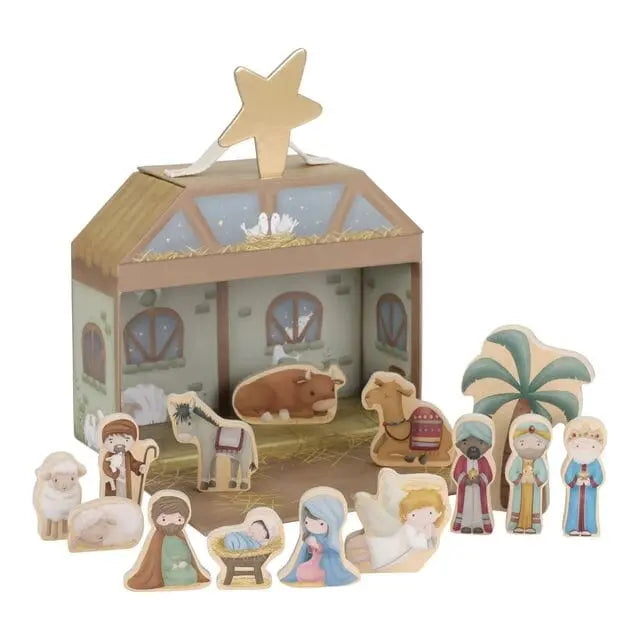 Little Dutch Nativity Play Box complete wooden nativity set