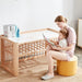 Little Riders Ellaboora Baby Cot 4 in 1 Premium Beach Wood With Mattress
