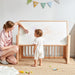 Little Riders Ellaboora Baby Cot 4 in 1 Premium Beach Wood With Mattress