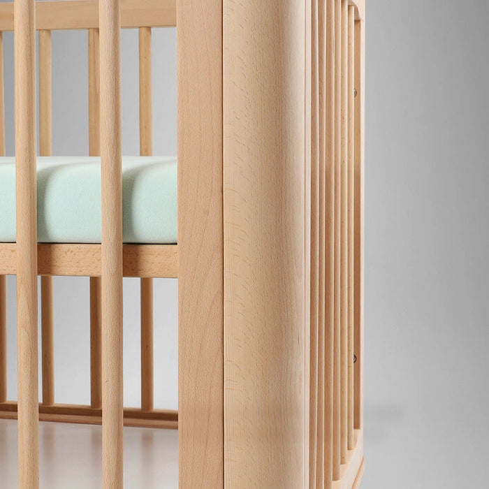 Little Riders Ellaboora Baby Cot 4 in 1 Premium Beach Wood With Mattress