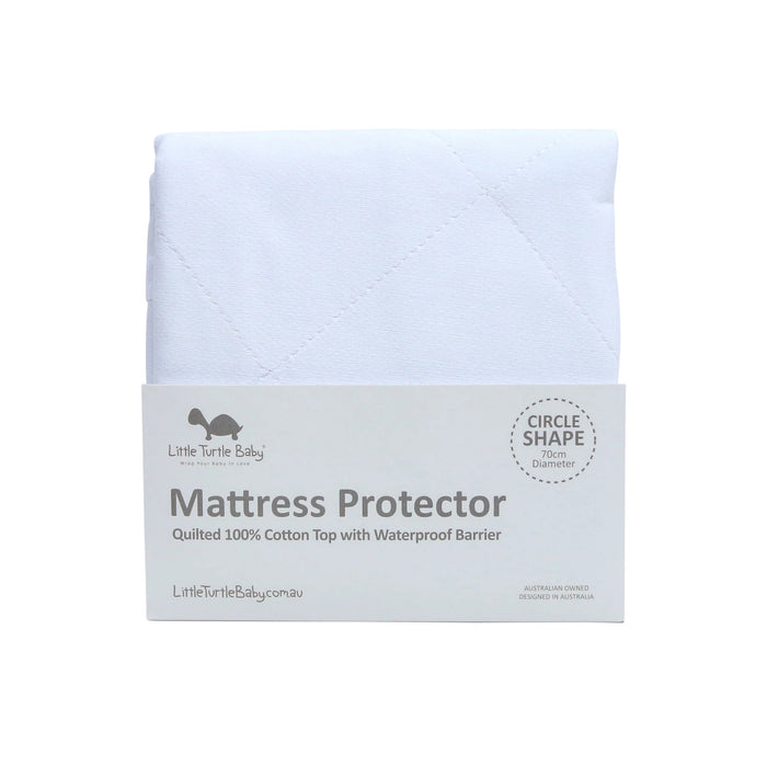 Little Turtle Baby Fitted Mattress Protector (Circle)