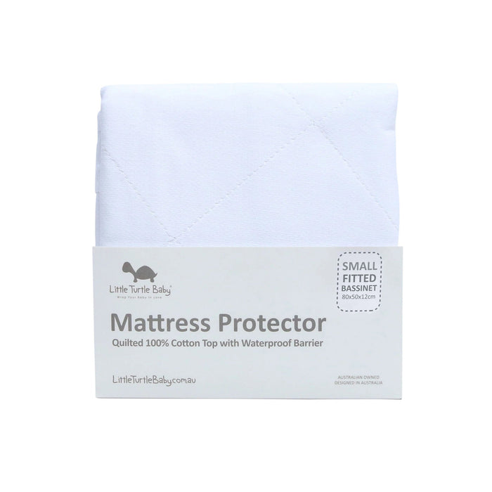 Little Turtle Baby Fitted Mattress Protector (Small Rectangle Bassinet)
