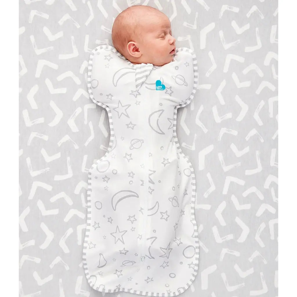 Love To Dream Swaddle Up Bamboo Lite 1 Tog Stars & Moon Cream