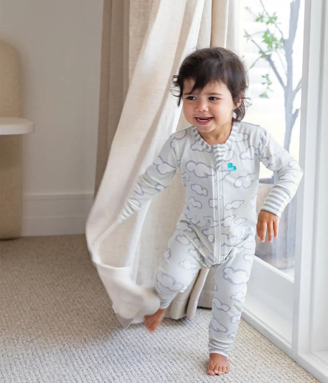 Love to Dream Footless Romper Cotton Grey Daydream