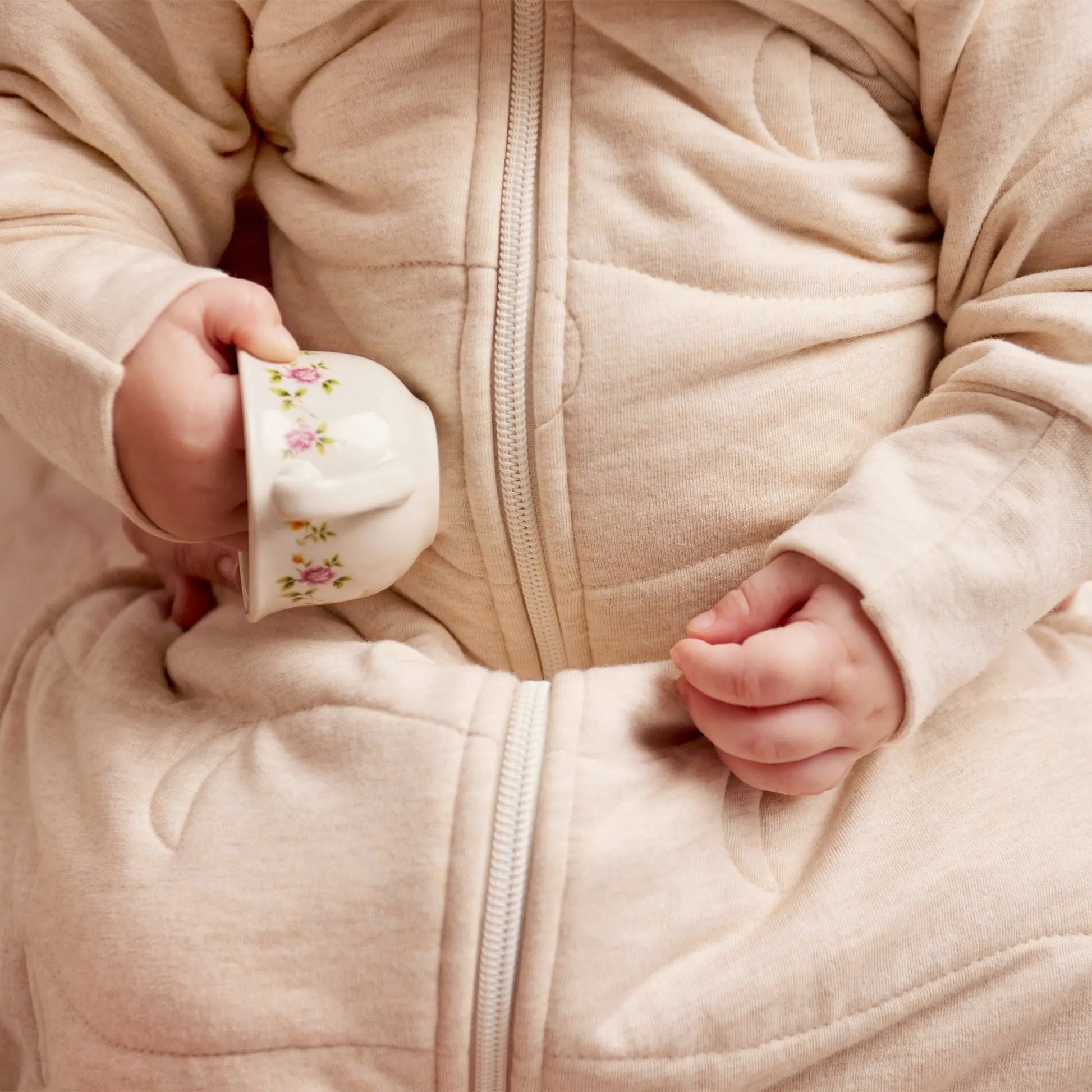 Love to Dream Sleep Bag Long Sleeve 3.5 TOG Quilted Cotton — flat lay product shot