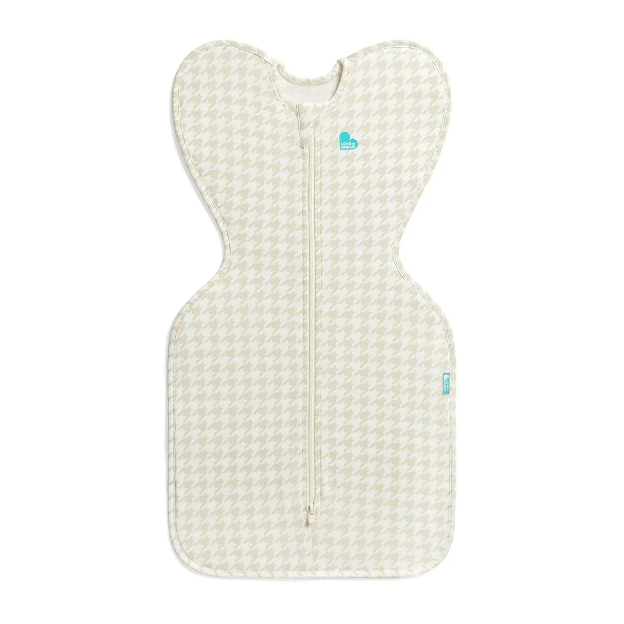 Swaddle Up™ 1.0 TOG Cotton Tan Houndstooth