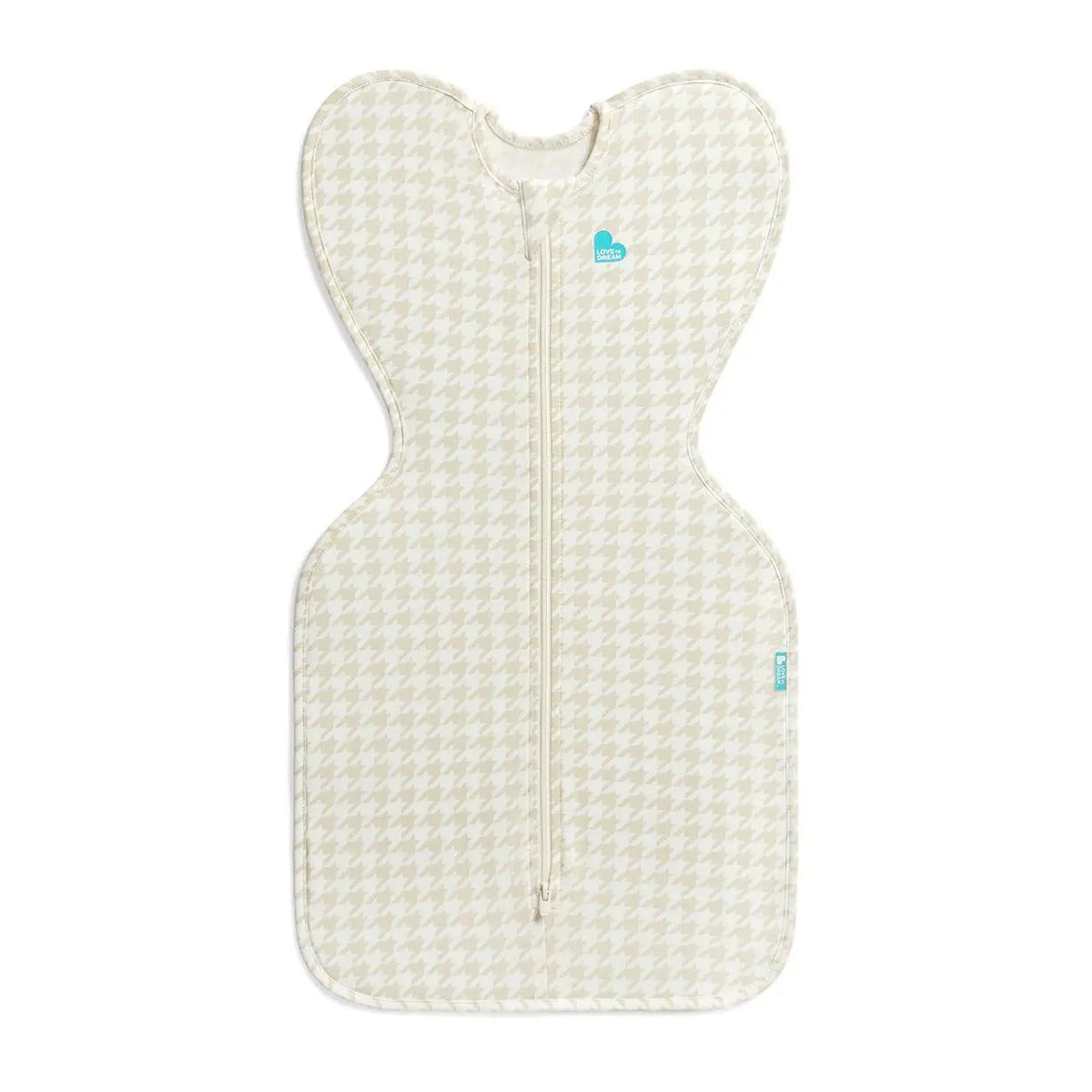 Swaddle Up™ 1.0 TOG Cotton Tan Houndstooth