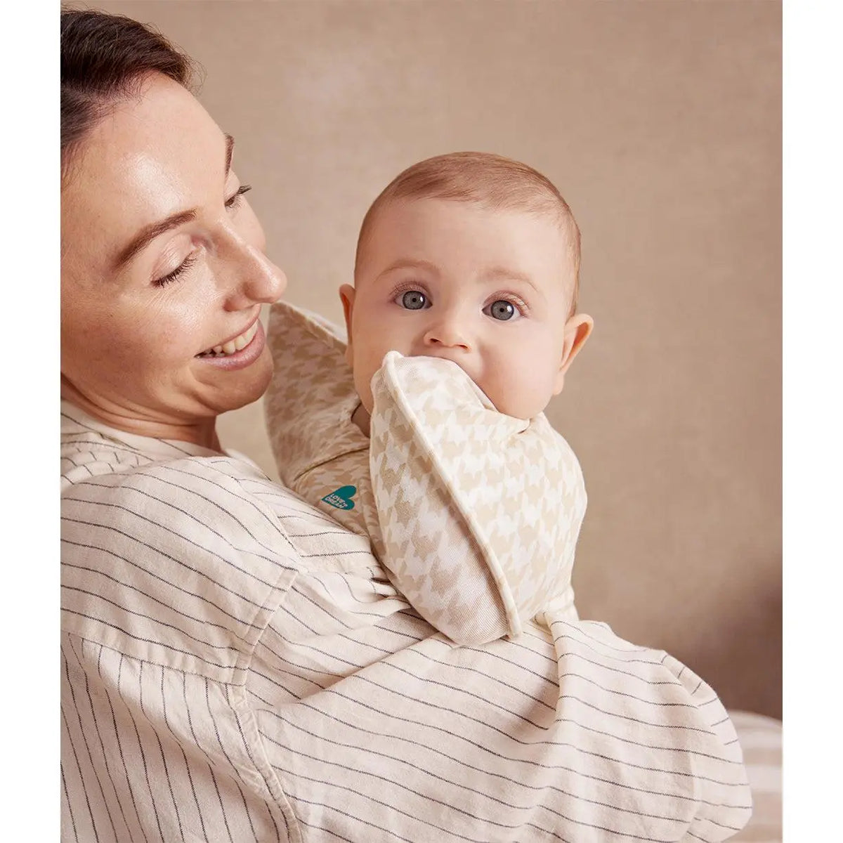 Swaddle Up™ 1.0 TOG Cotton Tan Houndstooth