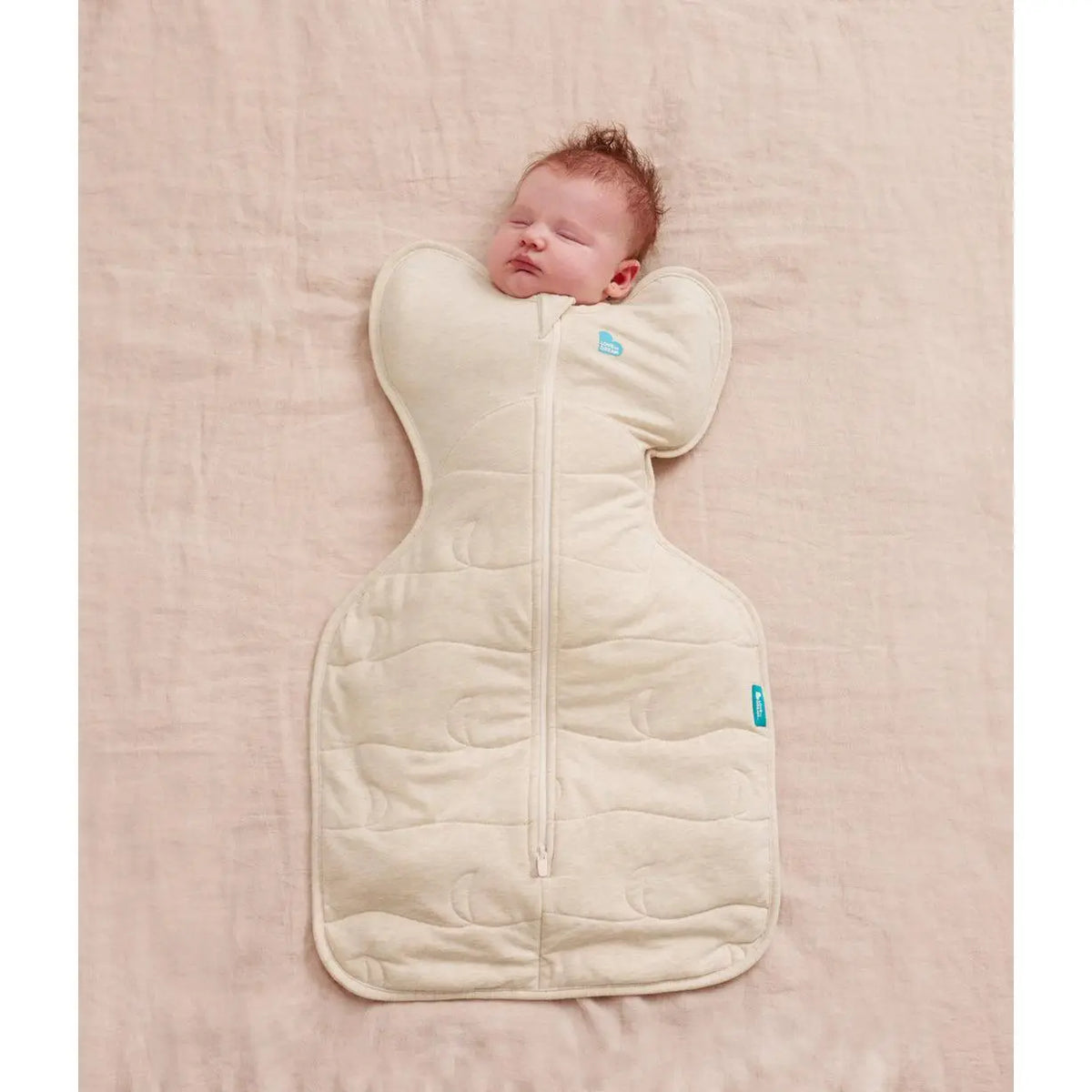 Love to Dream Swaddle Up 3.5 TOG Quilted Cotton Oatmeal Moon Quilting — front view