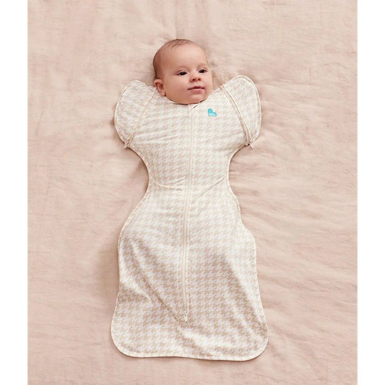 Swaddle Up™ Transition Bag 1.0 TOG Cotton Tan Houndstooth