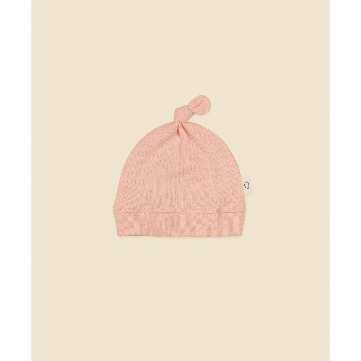 Lummi in Colour baby beanie in Heather Pink organic cotton