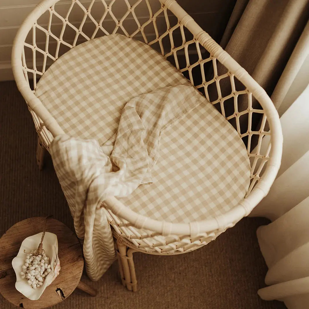 SNUG AS A BUB + CO Beige Gingham  