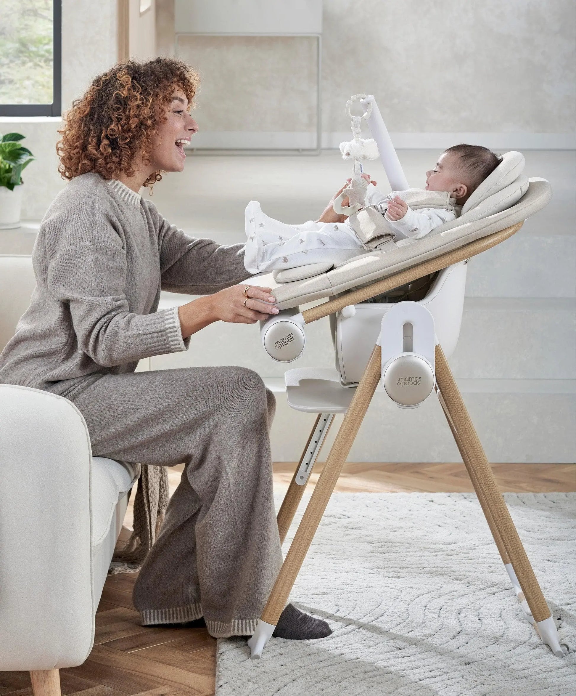 Mamas & Papas Eno Highchair, Bouncer & Cushion Complete Bundle