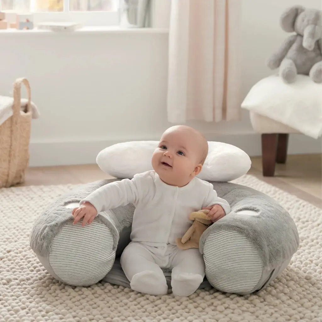Mamas & Papas Sit & Play Baby Floor Seat - Welcome to the World Grey Born to be Wild