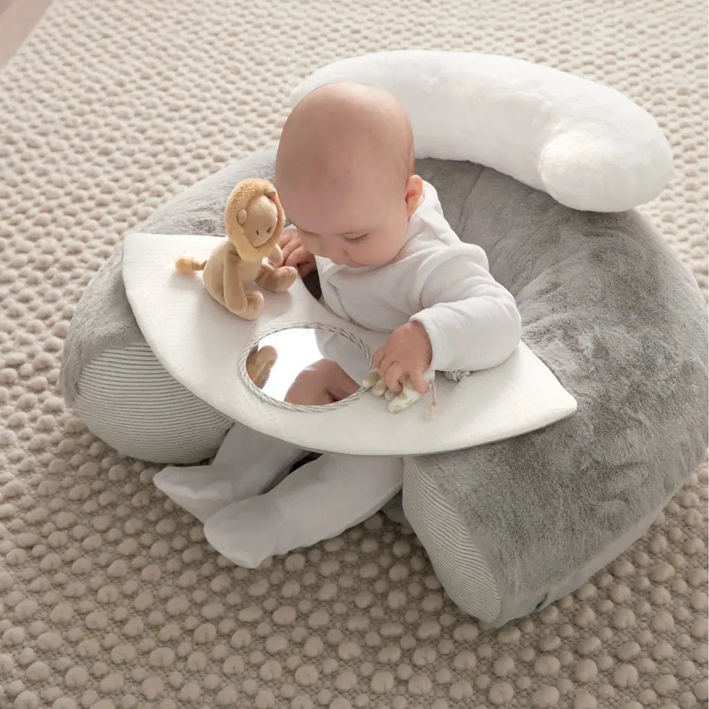 Mamas & Papas Sit & Play Baby Floor Seat - Welcome to the World Grey Born to be Wild