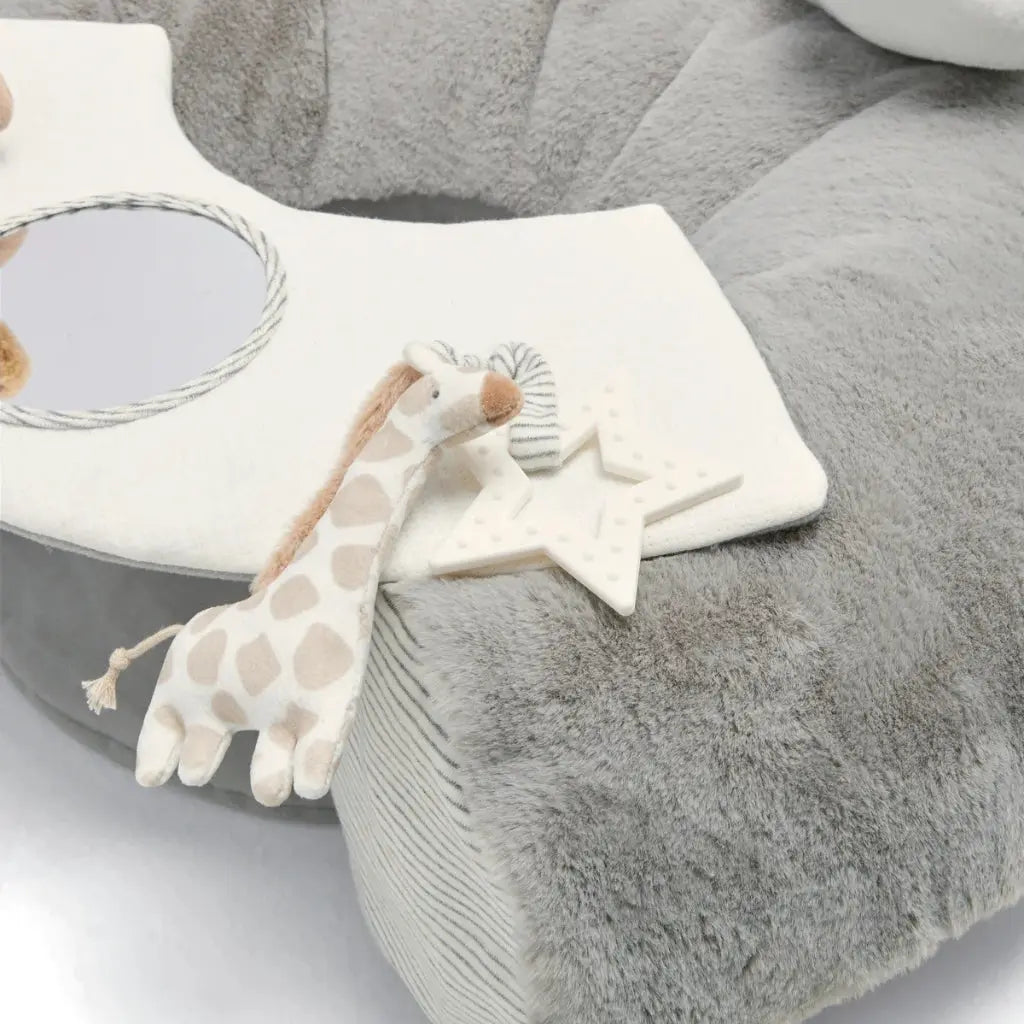 Mamas & Papas Sit & Play Baby Floor Seat - Welcome to the World Grey Born to be Wild