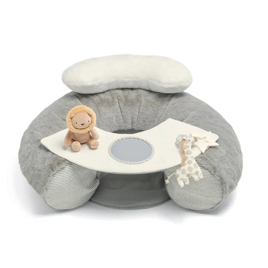 Mamas & Papas Sit & Play Baby Floor Seat - Welcome to the World Grey Born to be Wild
