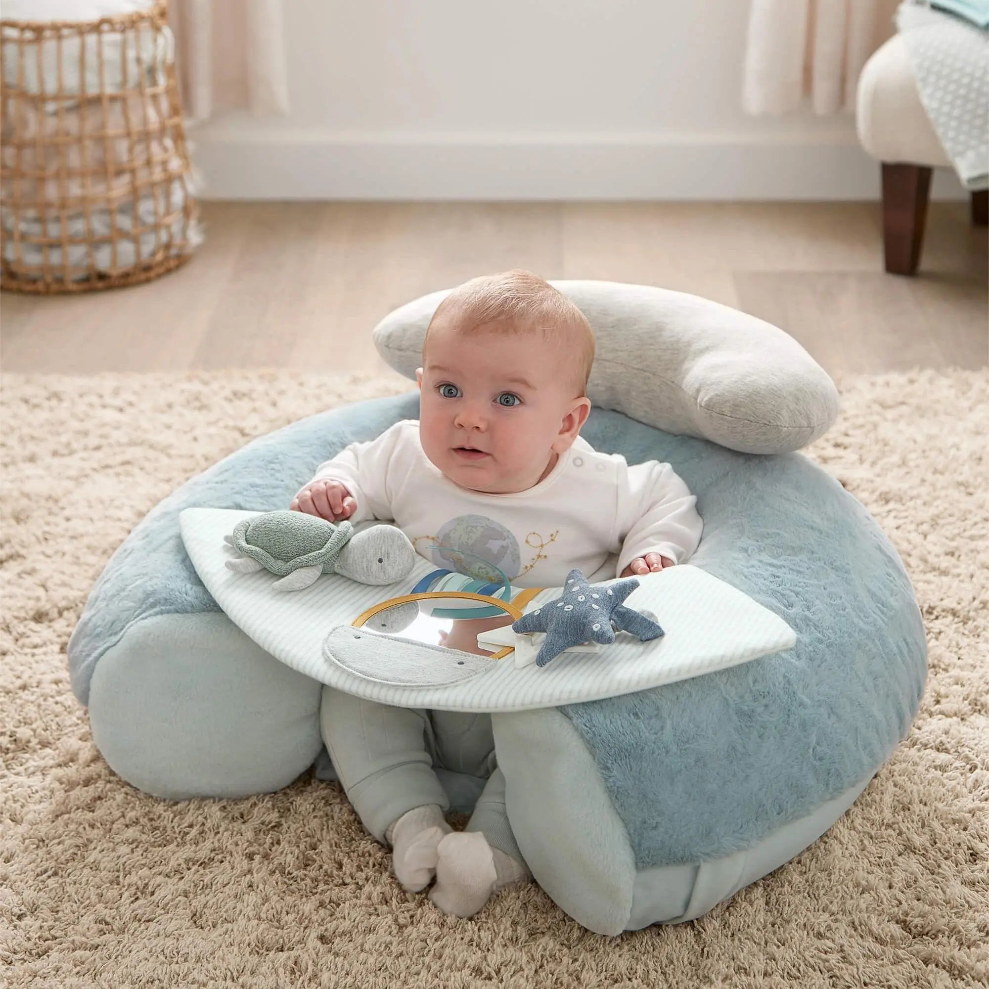 Mamas & Papas Sit & Play Floor Seat - Welcome to the World Blue