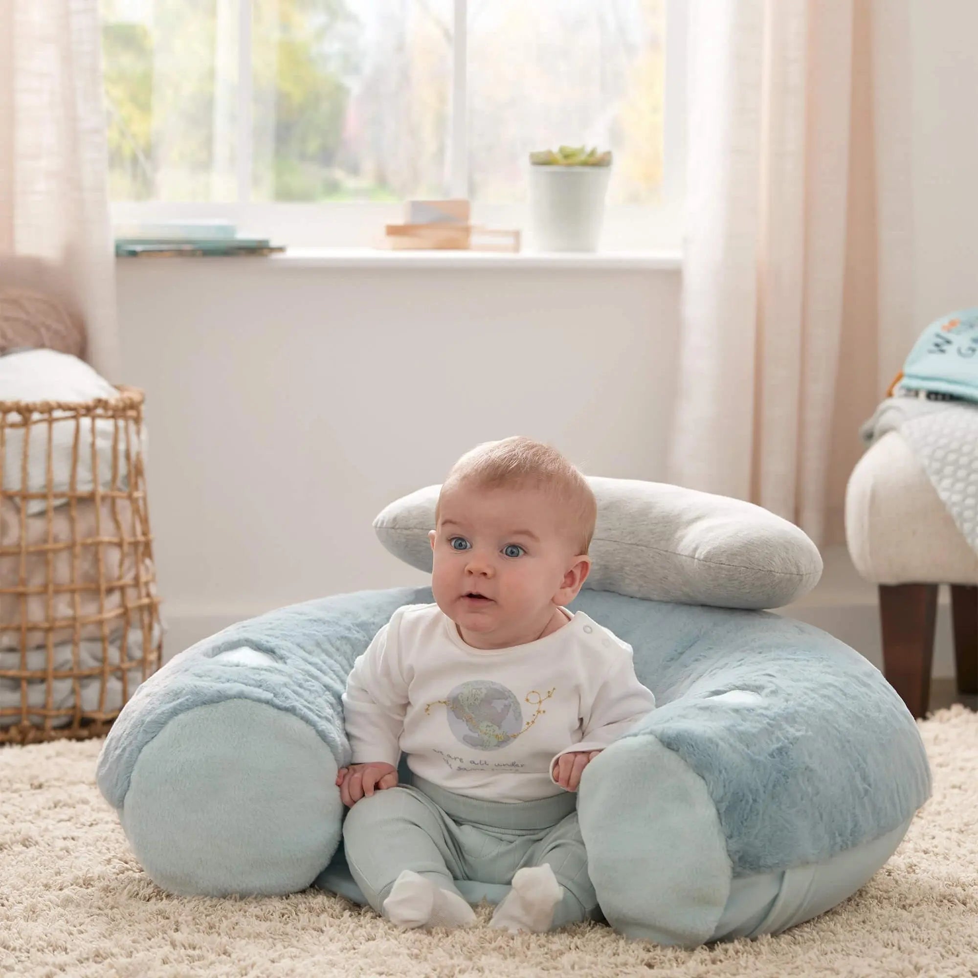 Mamas & Papas Sit & Play Floor Seat - Welcome to the World Blue
