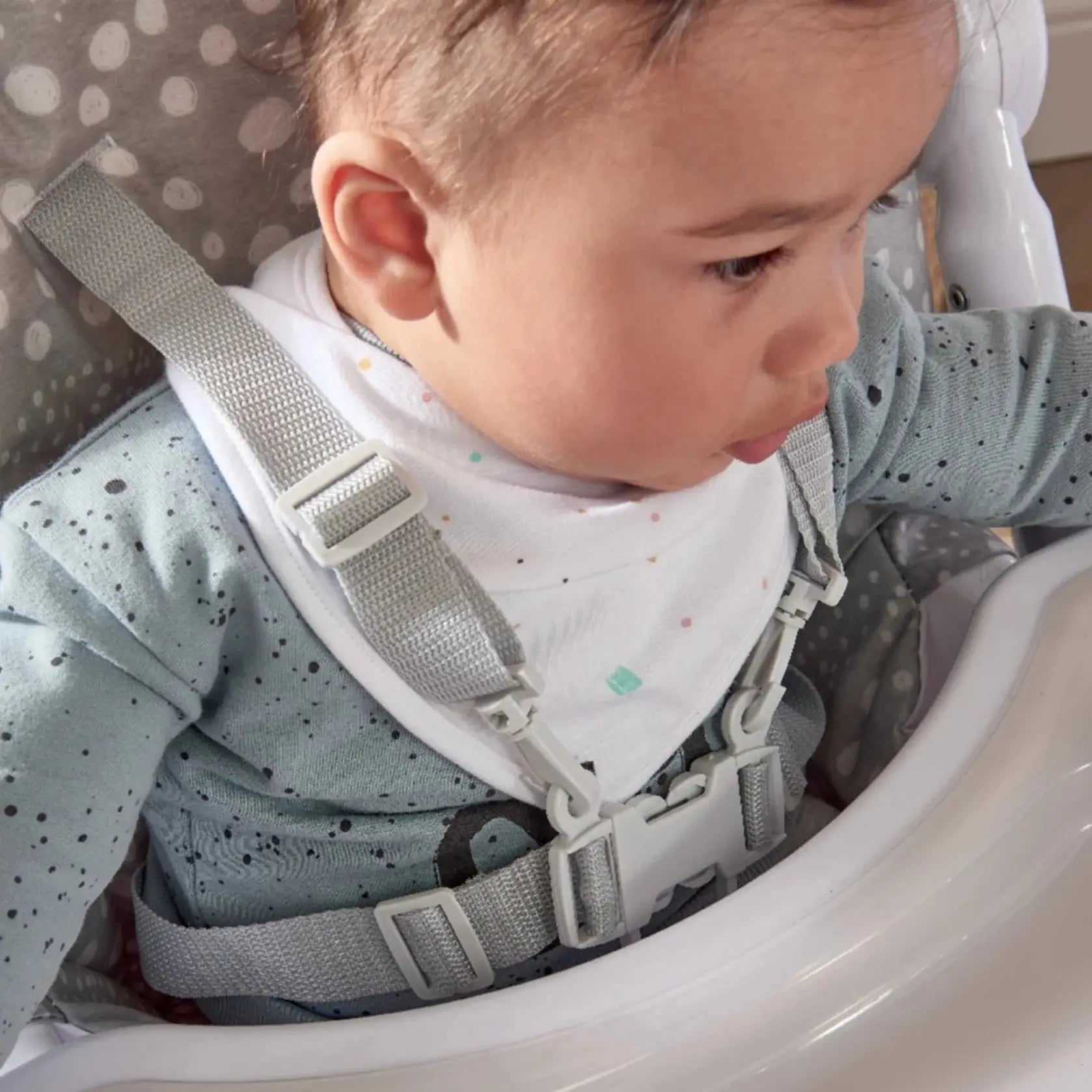 Mamas & Papas Snax Adjustable Highchair with Removable Tray - Grey Spot