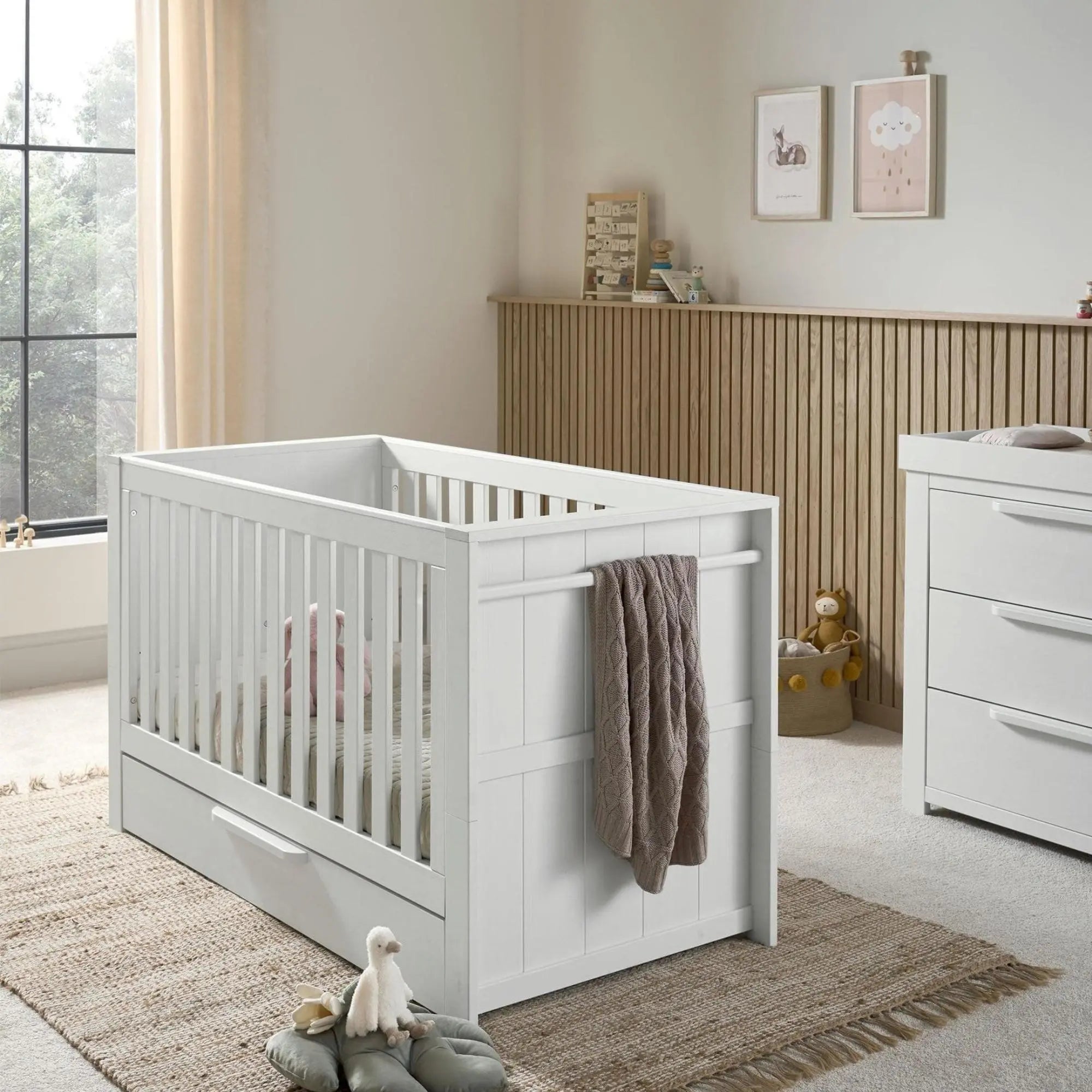 Mamas & Papas Franklin Cotbed - White Wash  