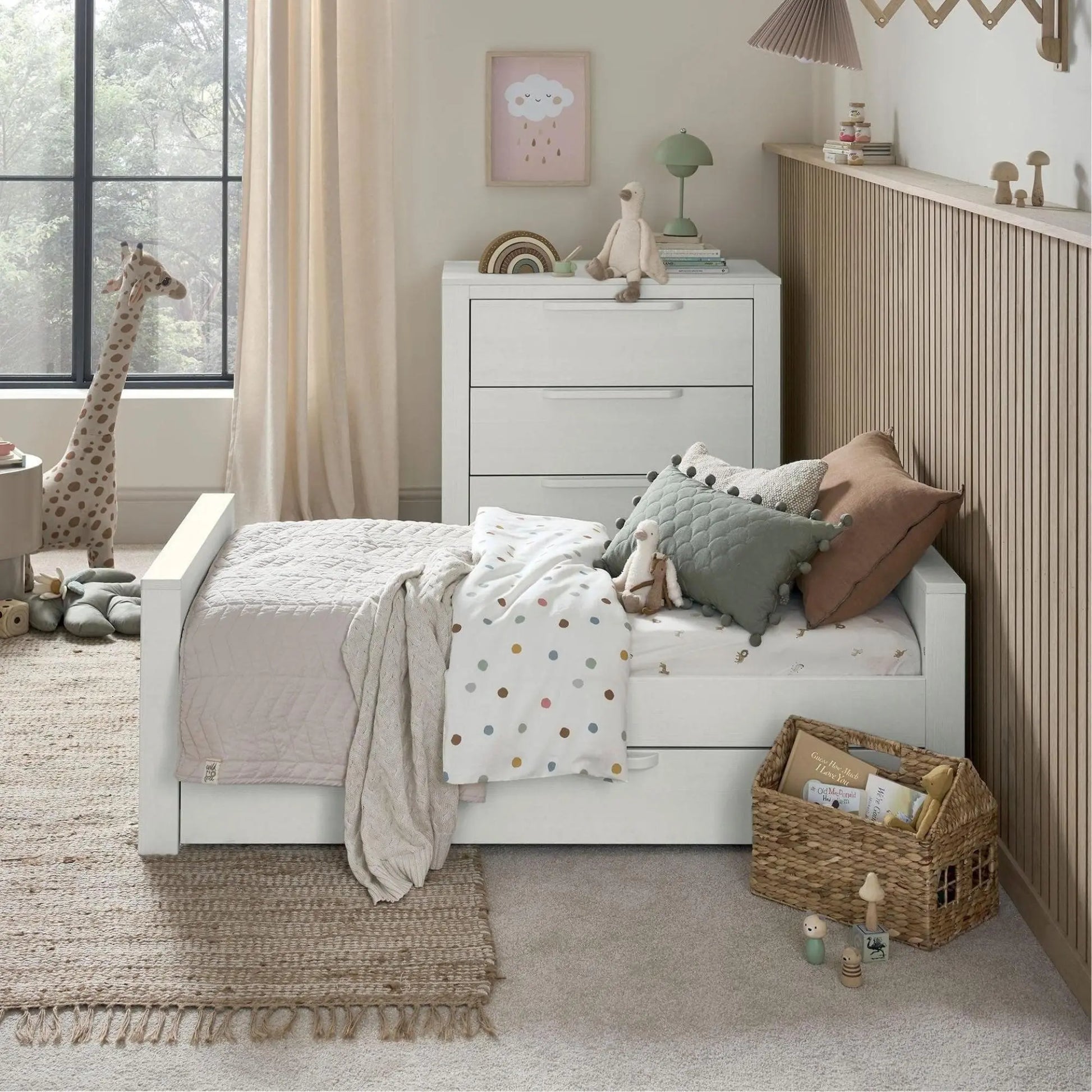 Mamas & Papas Franklin Cotbed - White Wash  