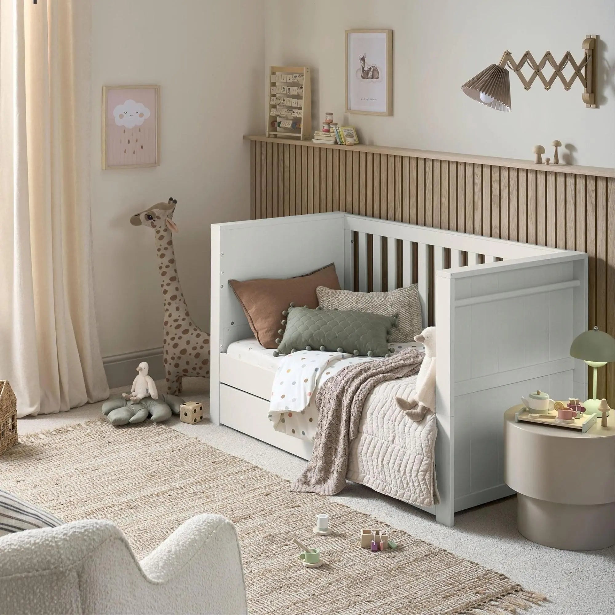 Mamas & Papas Franklin Cotbed - White Wash  