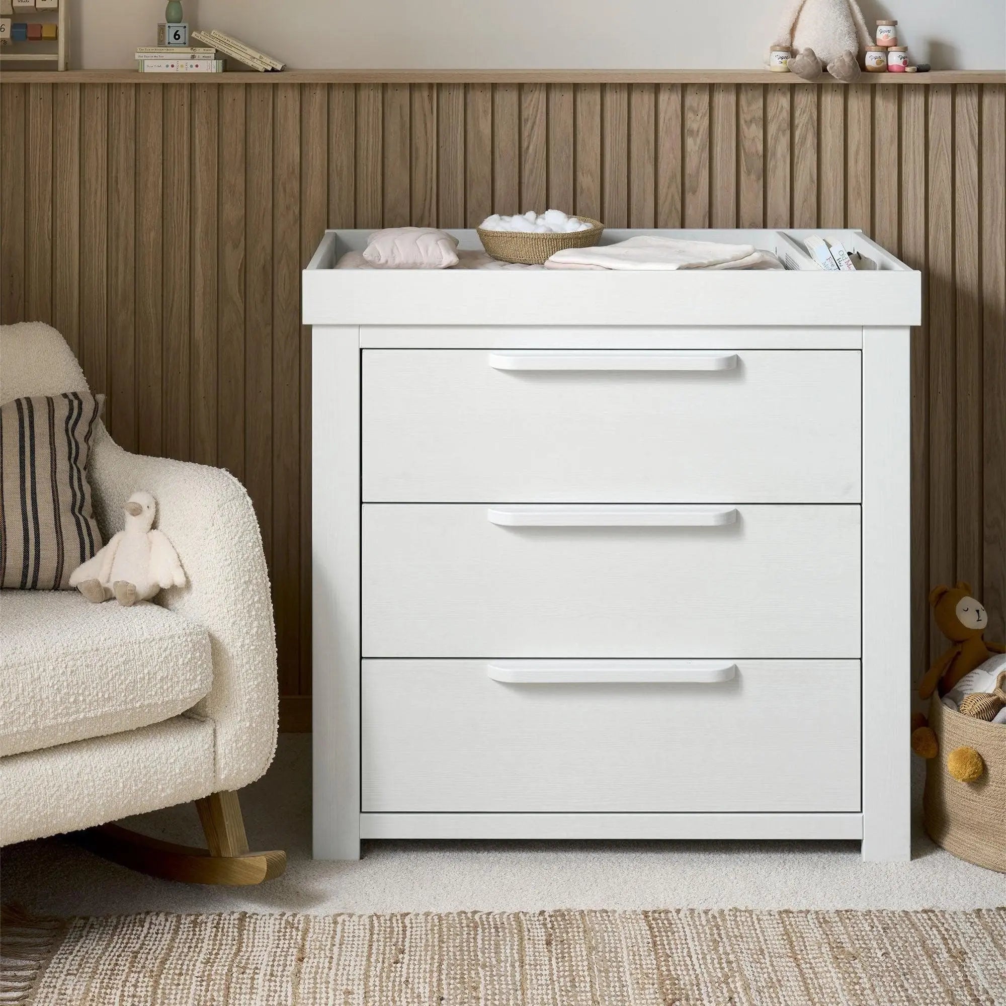Mamas & Papas Franklin Dresser & Changer - White Wash  