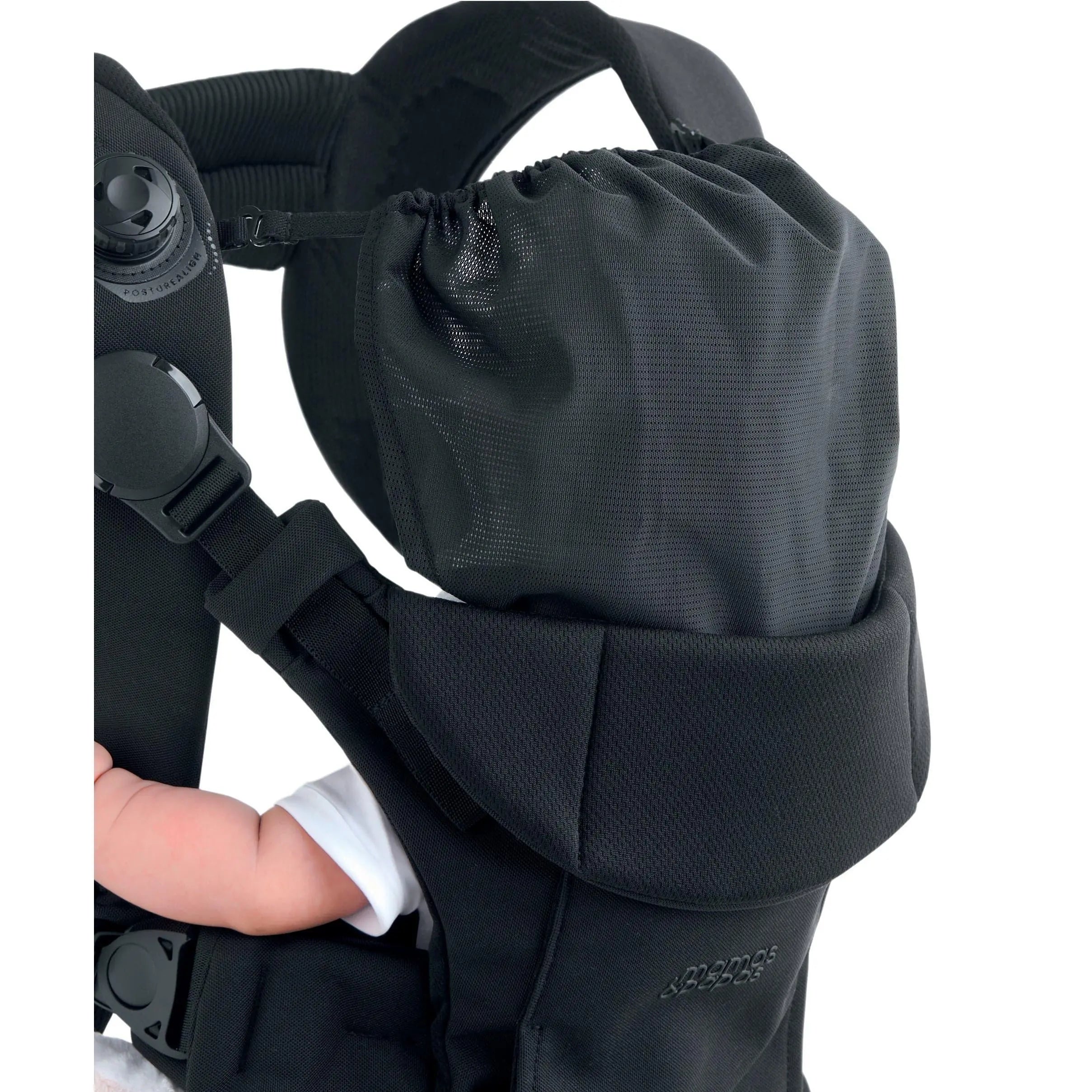 Kudo Baby Carrier Black — ergonomic structured carrier with pelvic support, EN 13209-2:2016