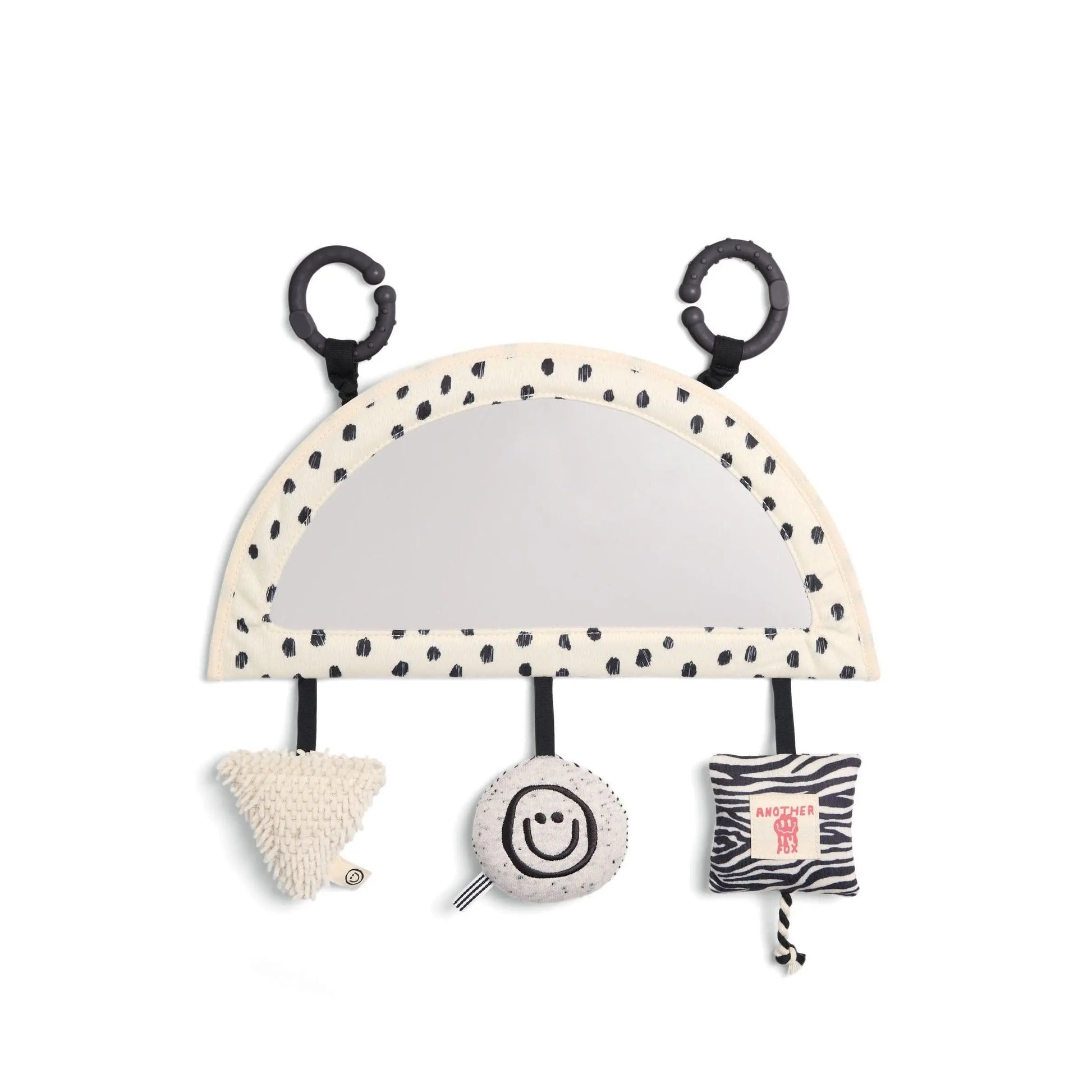 Another Fox Car Seat Toy by Mamas & Papas — crinkle rattle squeaker hanging toys on C-ring clips