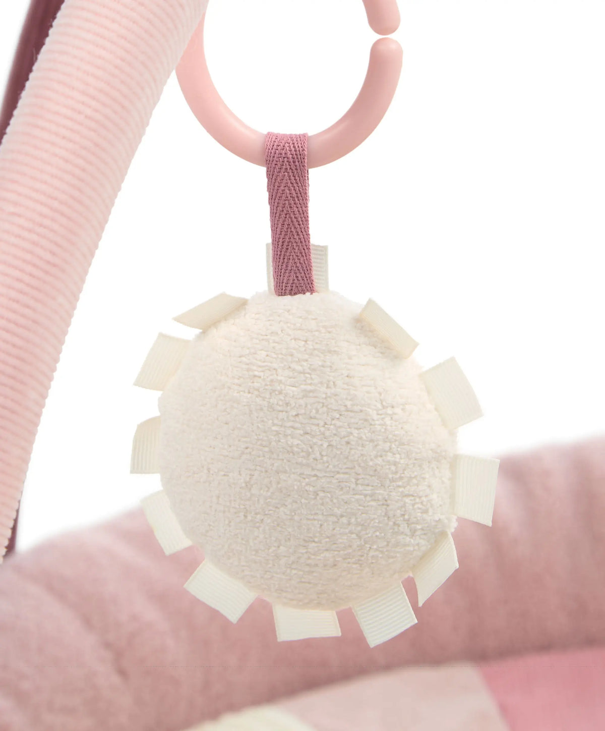 Floral playmat cloud tummy time pad detail