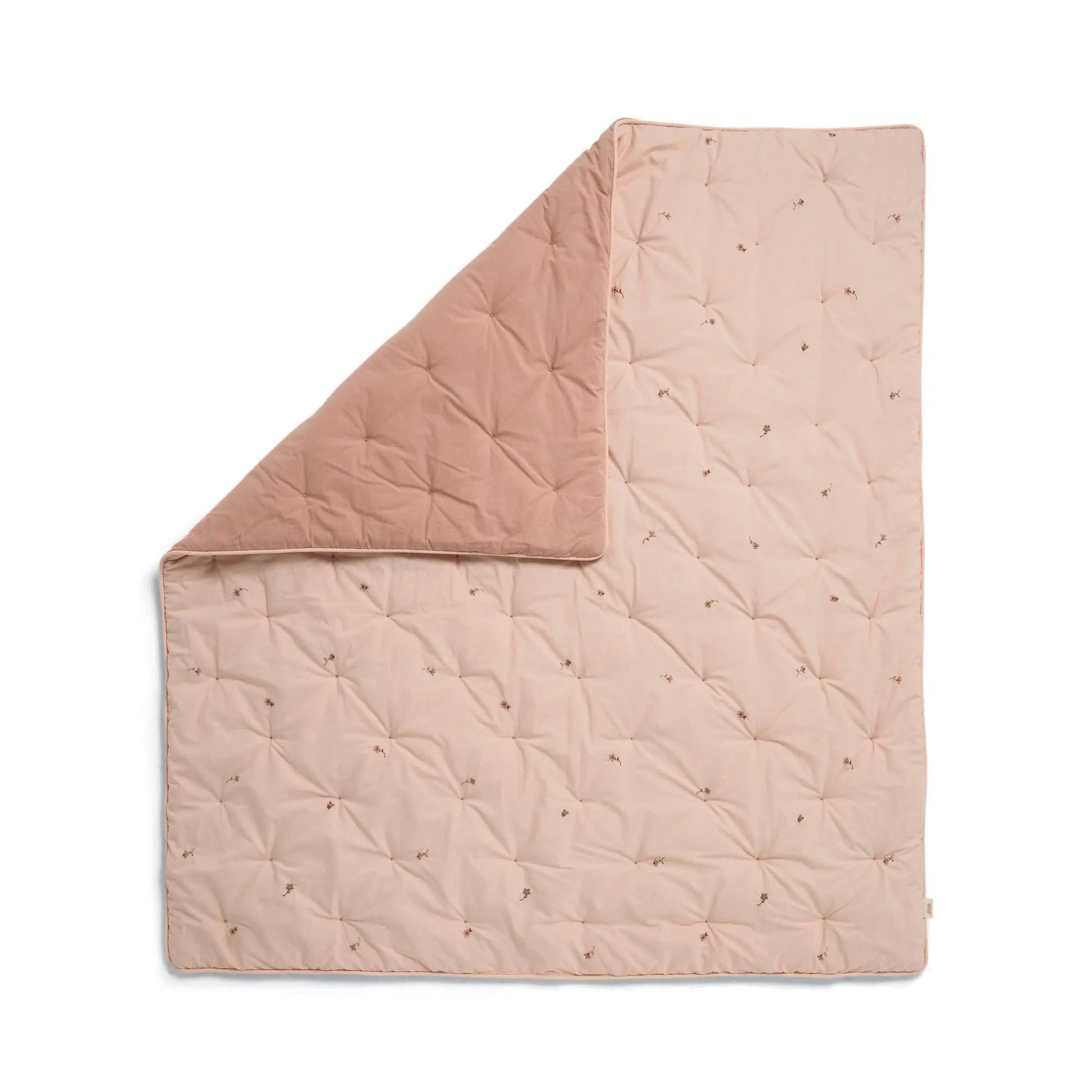 Welcome to the World Wildflower quilt by Mamas & Papas — embroidered floral detail on cotton quilt